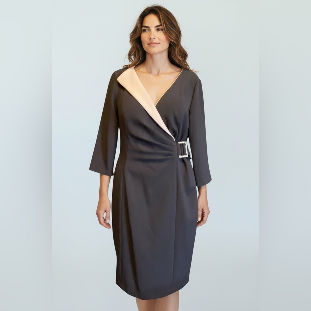 Kay Unger Gray Sheath Dress Women’s Size 16